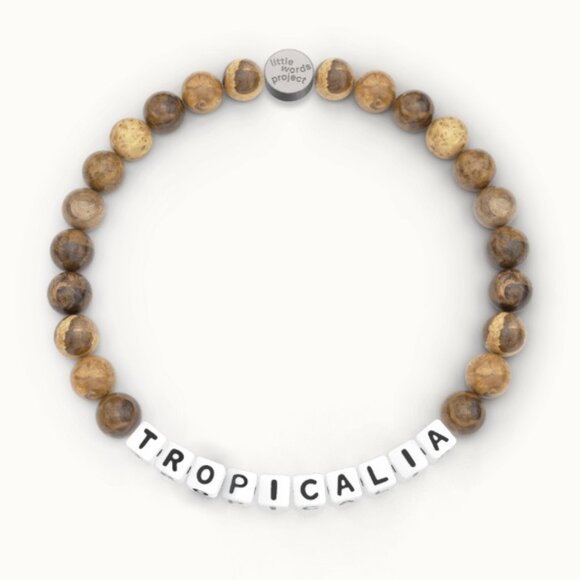 LITTLE WORDS PROJECT Natural Light Jasper "Tropicalia" Beaded Bracelet - Picture 1 of 2